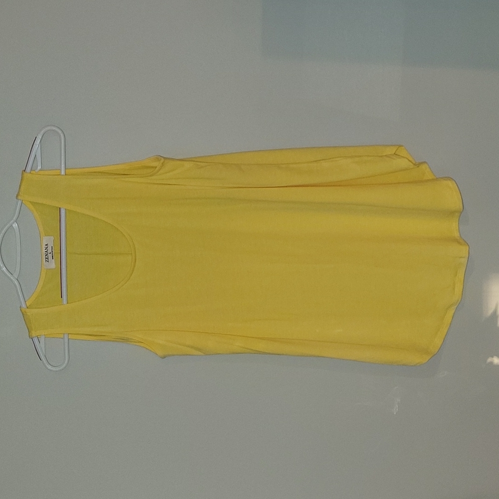 Yellow sleeveless tank